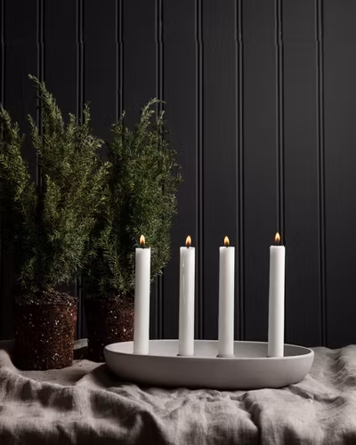 GRÖNDAL, ljusgrå ljusstake