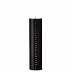 Kalenderljus block, raw black no 75