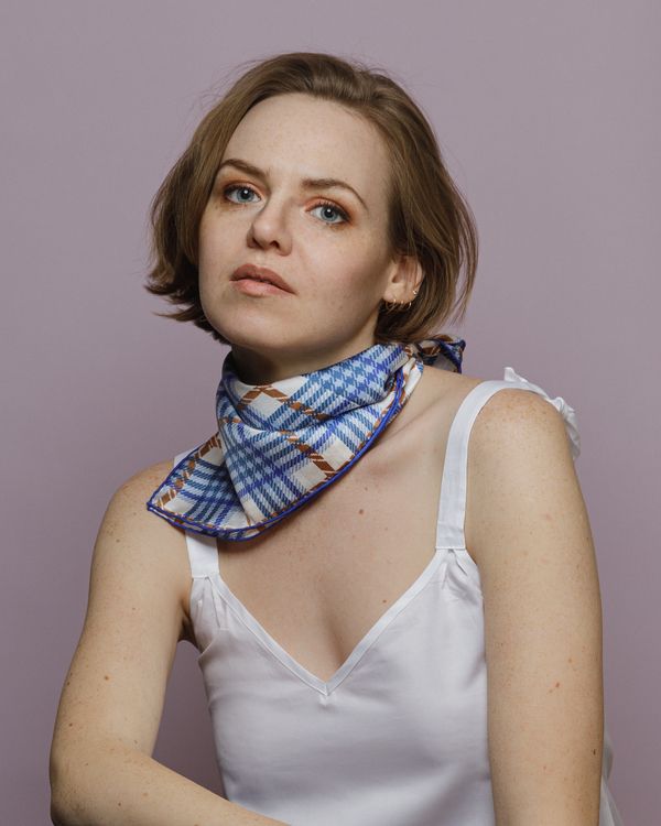 Checked Square Scarf