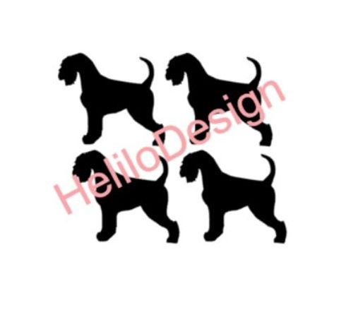 DEKAL, DVÄRGSCHNAUZER (4-pack)