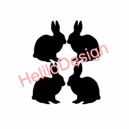 DEKAL, KANIN (4-pack)