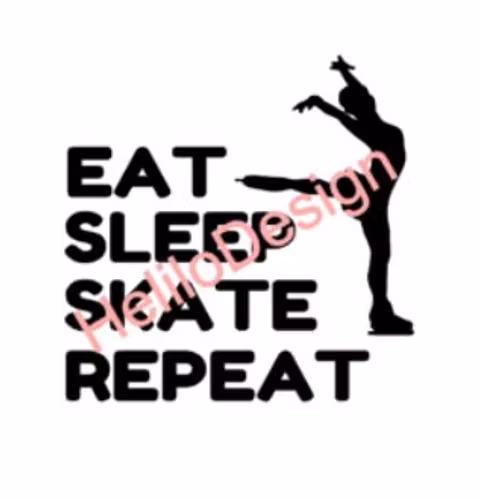 DEKAL, EAT SLEEP SKATE REPEAT
