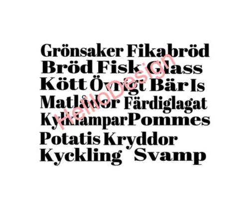 DEKAL, ETIKETTER TILL FRYSLÅDOR