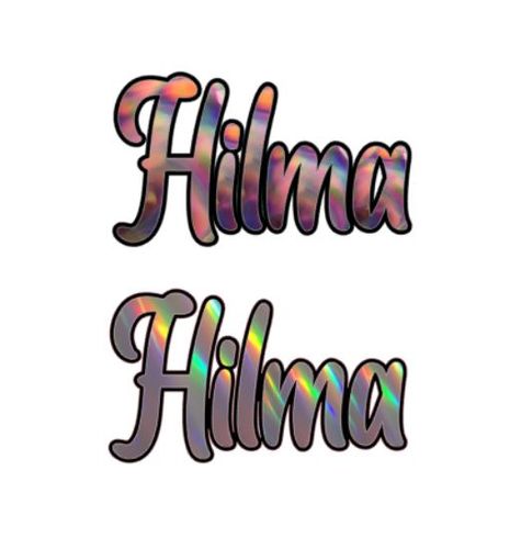 DEKAL, NAMN (holo+svart)