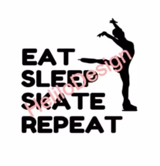 TEXTILTRYCK, EAT SLEEP SKATE REPEAT
