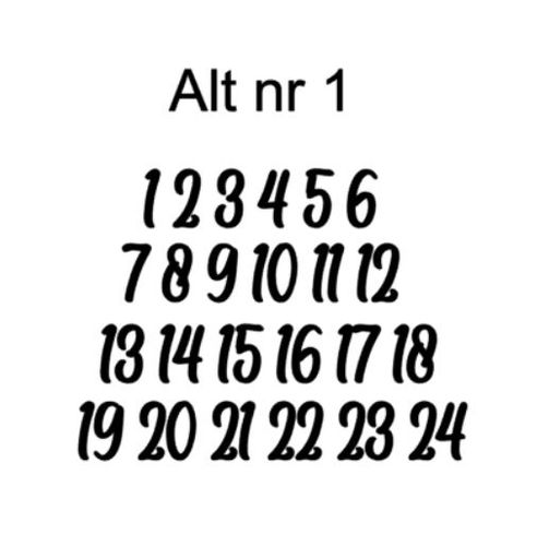 DEKAL, SIFFRA 1-24