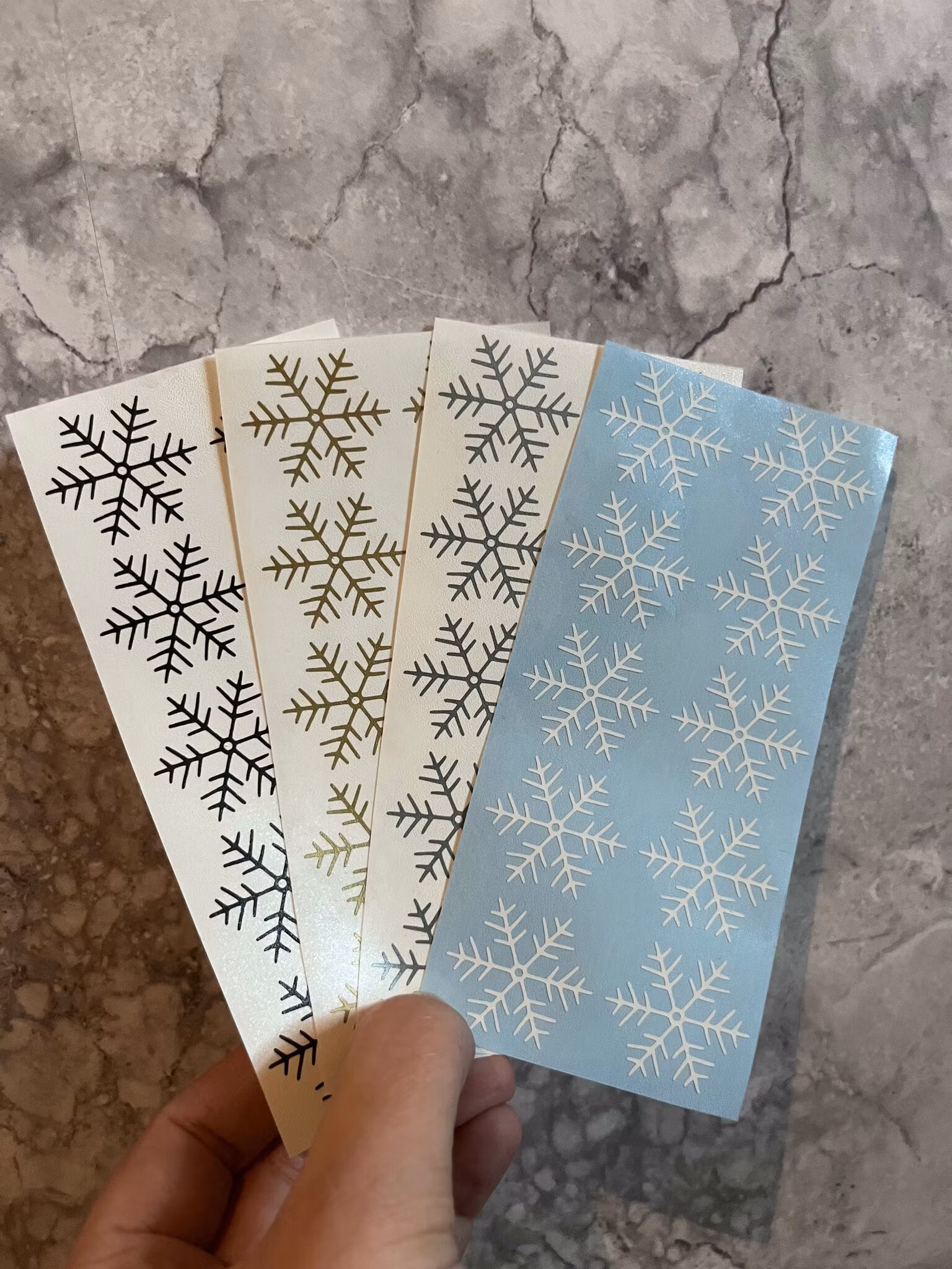 DEKAL TILL JULKULA, SNÖFLINGA SMAL (10-pack)