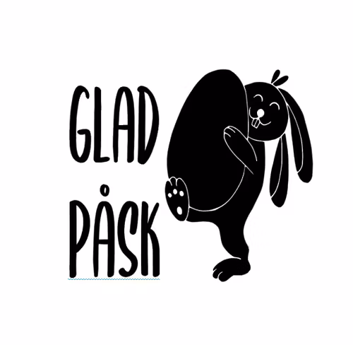DEKAL, GLAD PÅSK + KANIN