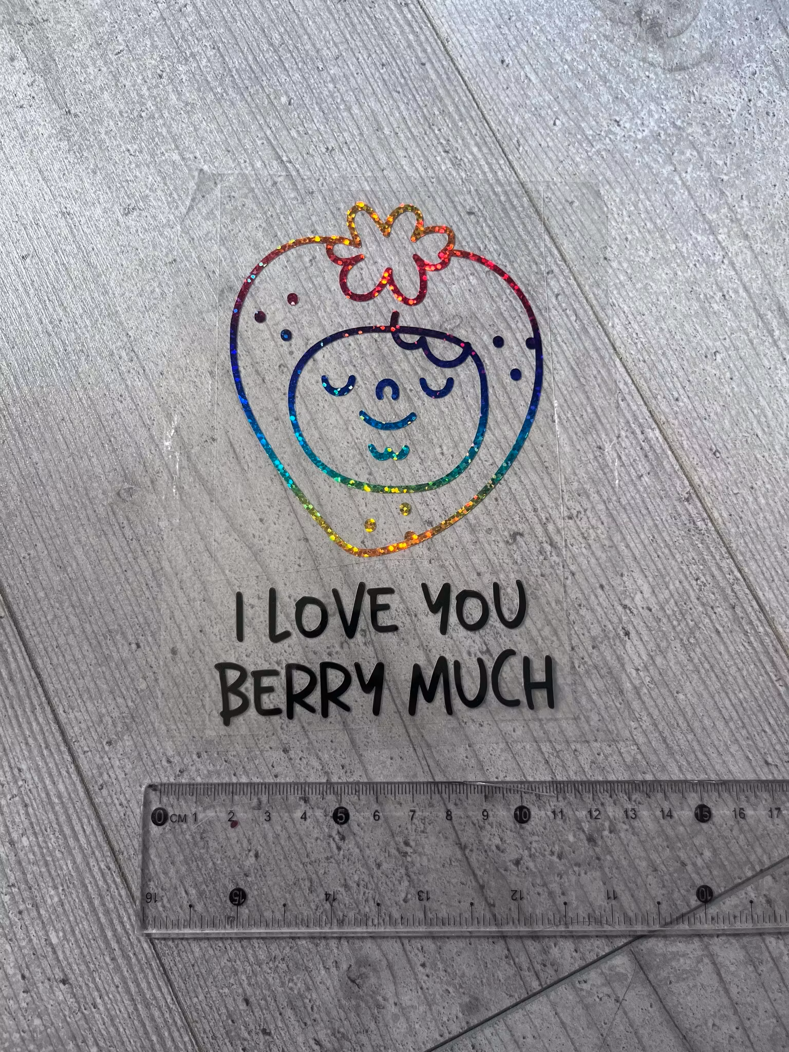 TEXTILTRYCK, I LOVE YOU BERRY MUCH