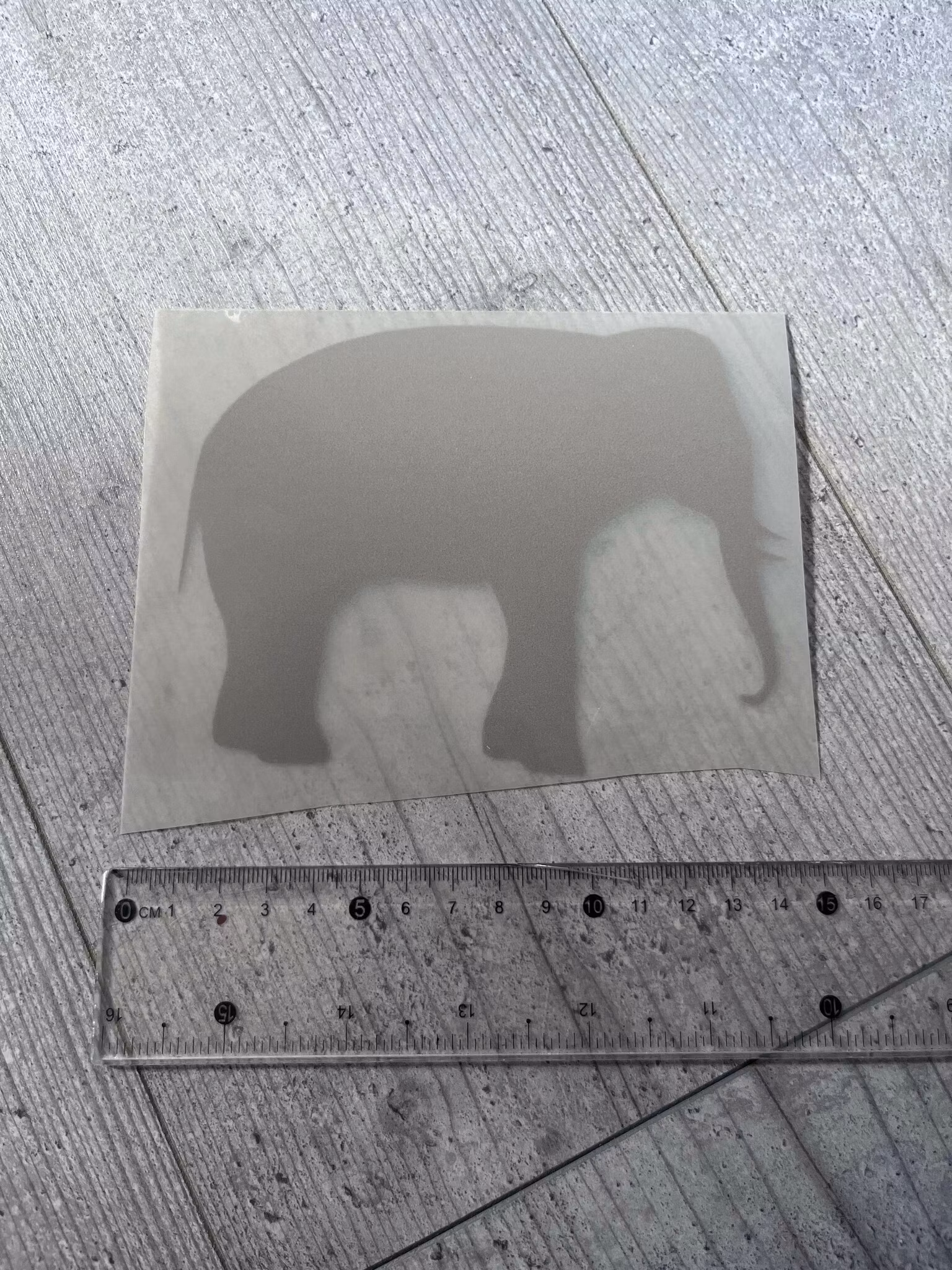 TEXTILTRYCK, ELEFANT