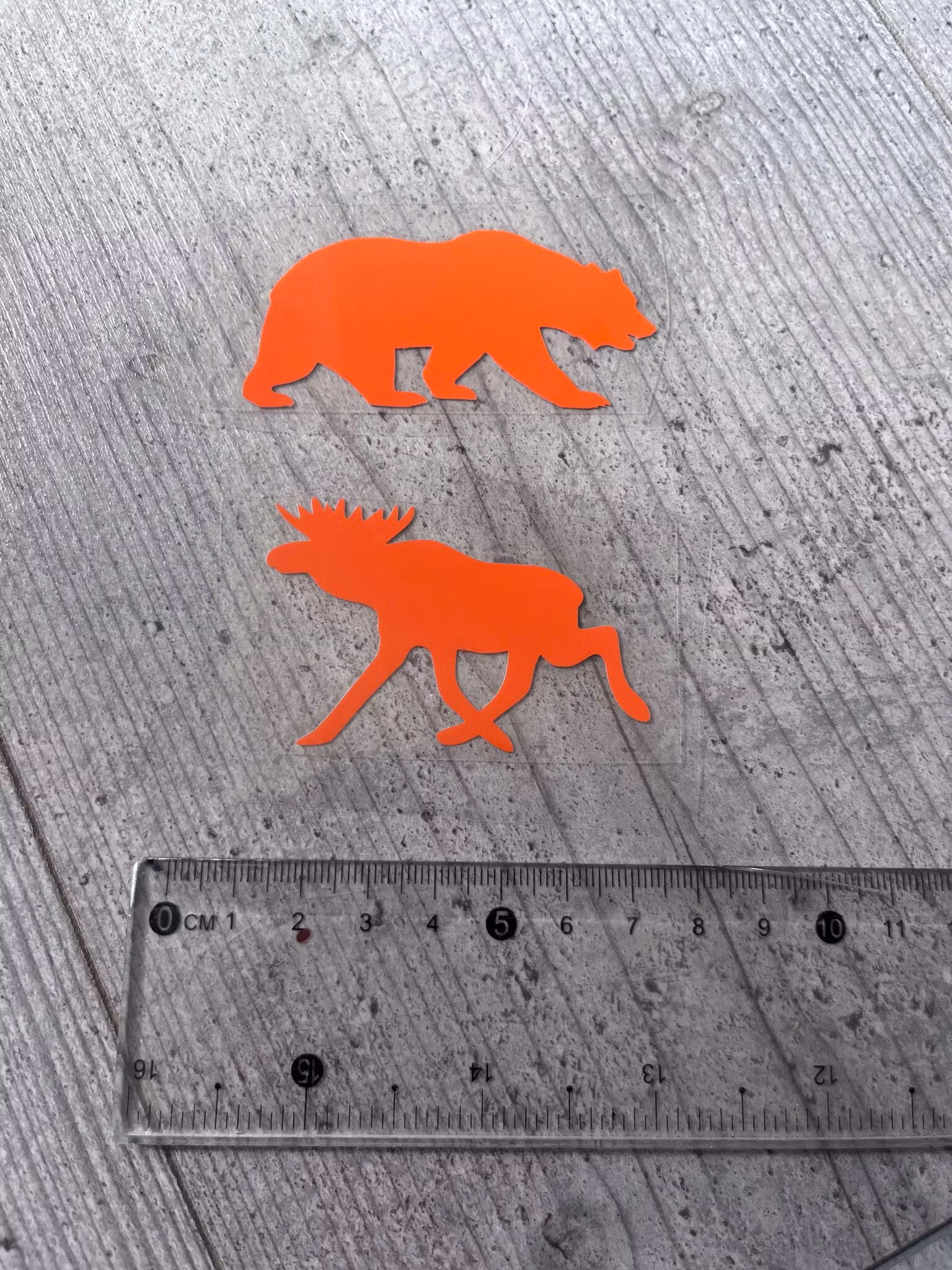 TEXTILTRYCK, SET MED ÄLG OCH BJÖRN