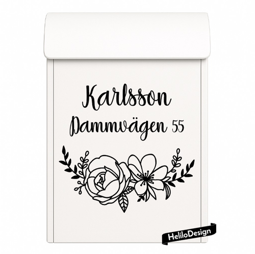 DEKAL TILL BREVLÅDA, BLOMMOR (20x20cm)