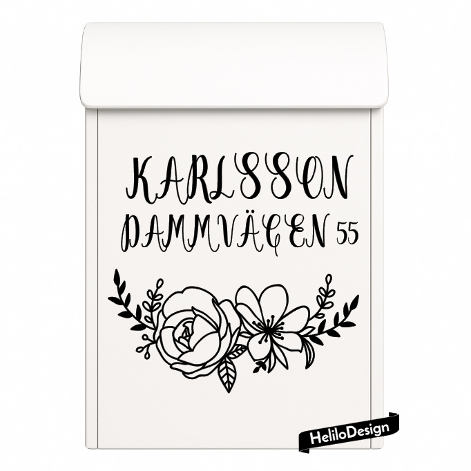 DEKAL TILL BREVLÅDA, BLOMMOR (20x20cm)