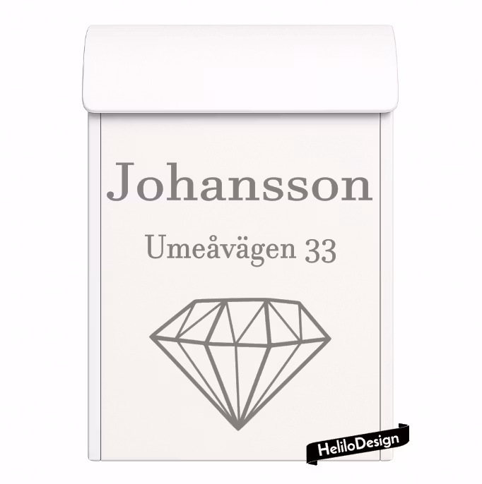 DEKAL TILL BREVLÅDA, DIAMANT (20x20cm)