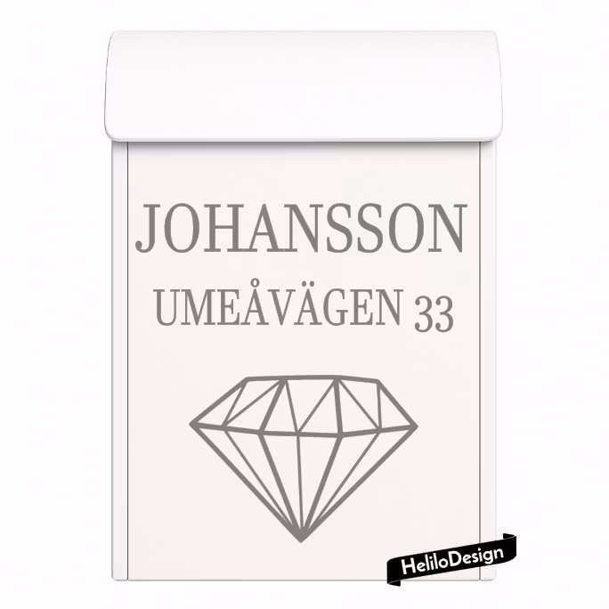 DEKAL TILL BREVLÅDA, DIAMANT (20x20cm)