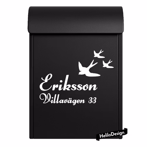 DEKAL TILL BREVLÅDA, SVALOR (15x20cm)