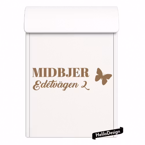 DEKAL TILL BREVLÅDA, FJÄRIL (10x30cm)