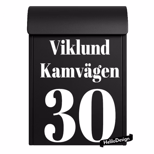 DEKAL TILL BREVLÅDA, ELEGANT (25x20cm)