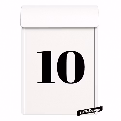 DEKAL TILL BREVLÅDA, GATUNUMMER (15x15cm)