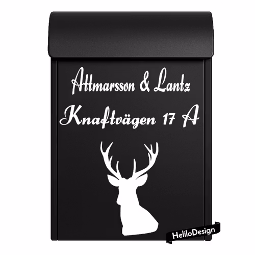 DEKAL TILL BREVLÅDA, HJORTHUVUD (20x25cm)