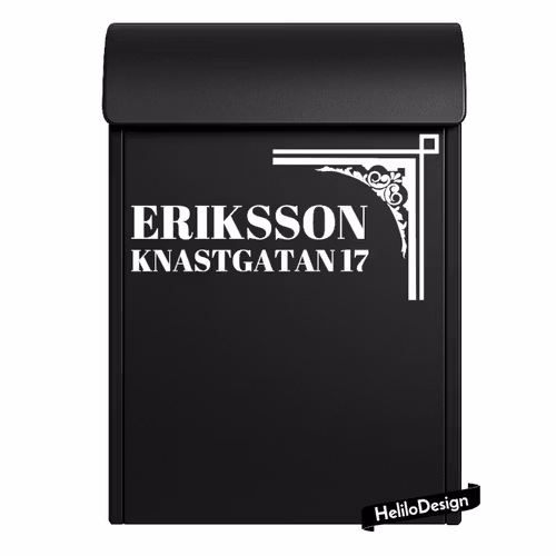 DEKAL TILL BREVLÅDA, HÖRN (10x20cm)