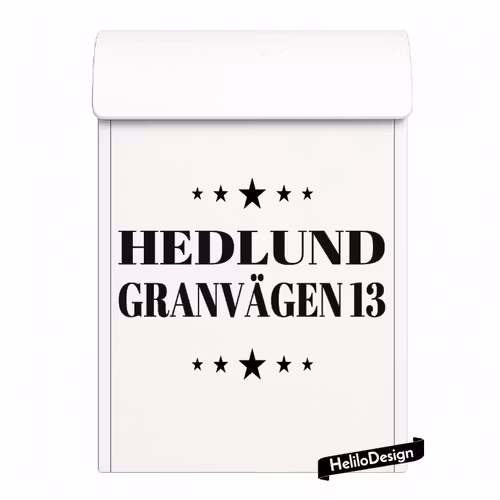 DEKAL TILL BREVLÅDA, STJÄRNOR (15x20cm)