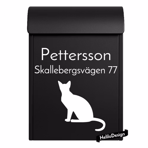 DEKAL TILL BREVLÅDA, KATT (20x20cm)