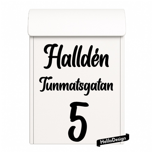 DEKAL TILL BREVLÅDA, STILIG (15x25cm)