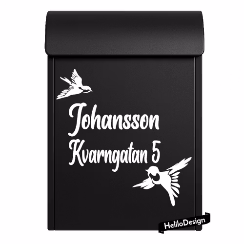 DEKAL TILL BREVLÅDA, FÅGLAR (25x25cm)