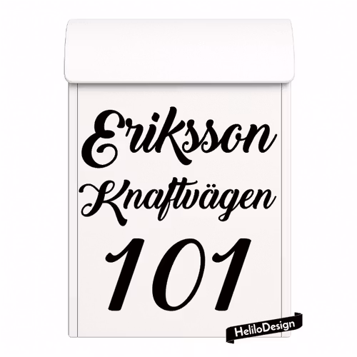 DEKAL TILL BREVLÅDA, SKRIVSTIL (20x20cm)
