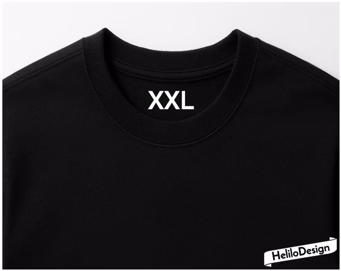 TEXTILTRYCK, STORLEK BOKSTAV (XXS-XXL)