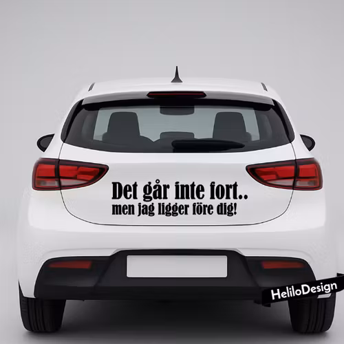 BILDEKAL, DET GÅR INTE FORT