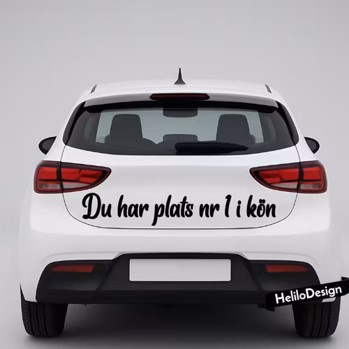 BILDEKAL, DU HAR PLATS NR 1