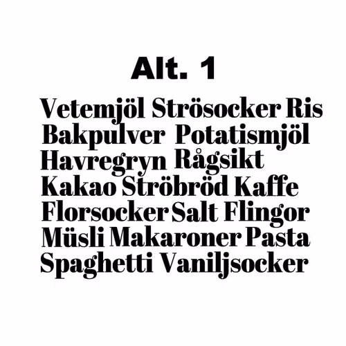 DEKAL, ETIKETTER TILL SKAFFERI