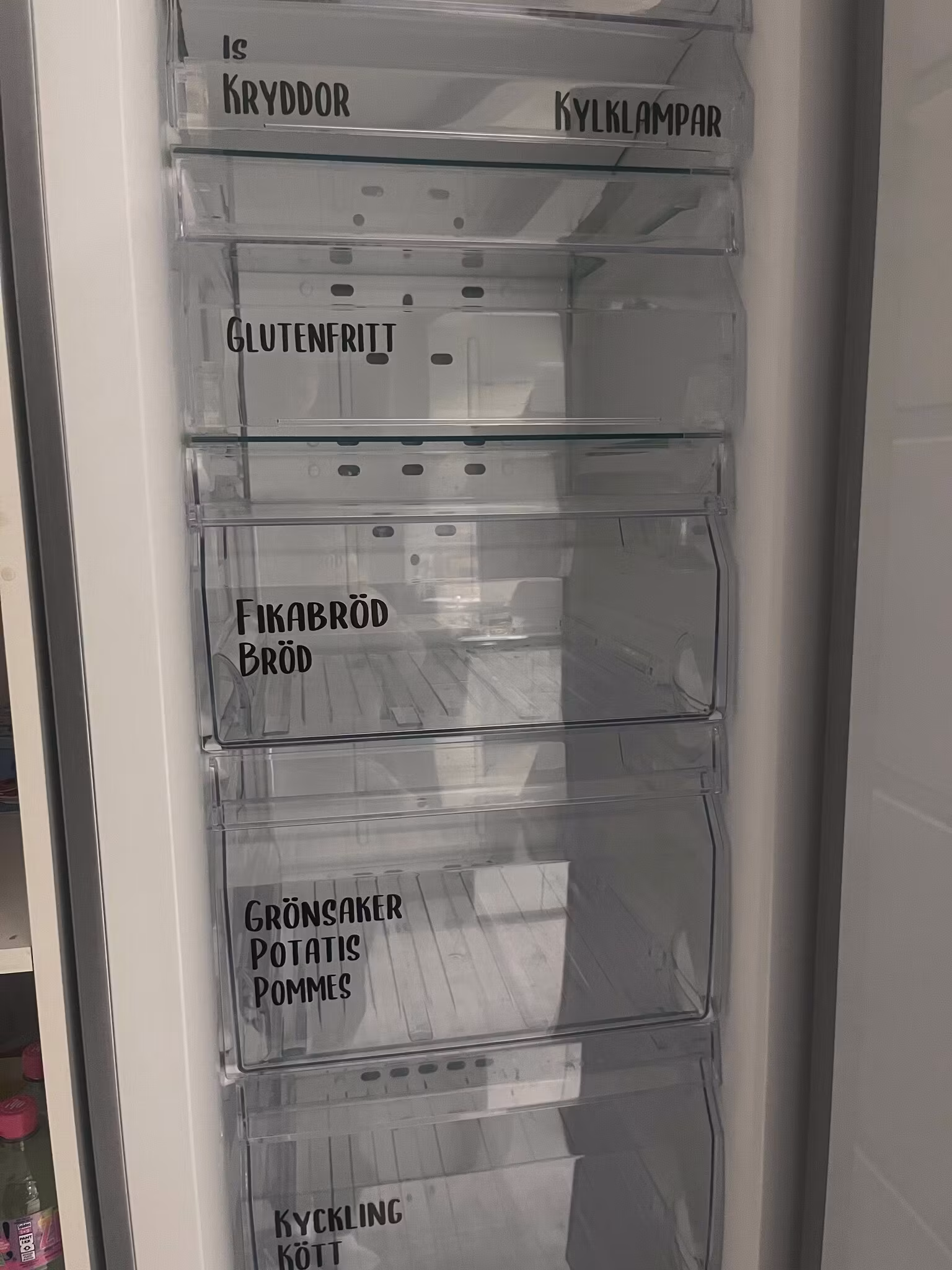 DEKAL, ETIKETTER TILL FRYSLÅDOR