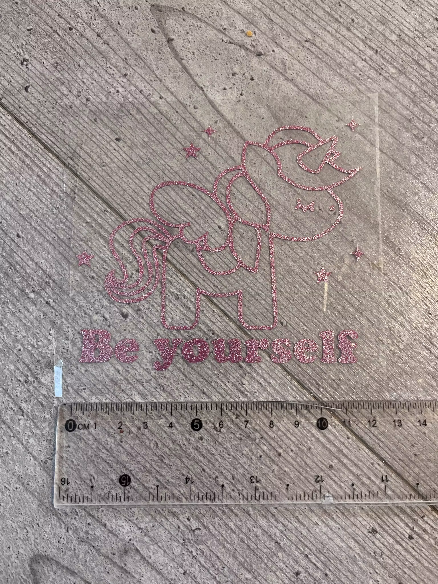 TEXTILTRYCK, ENHÖRNING (Be yourself)