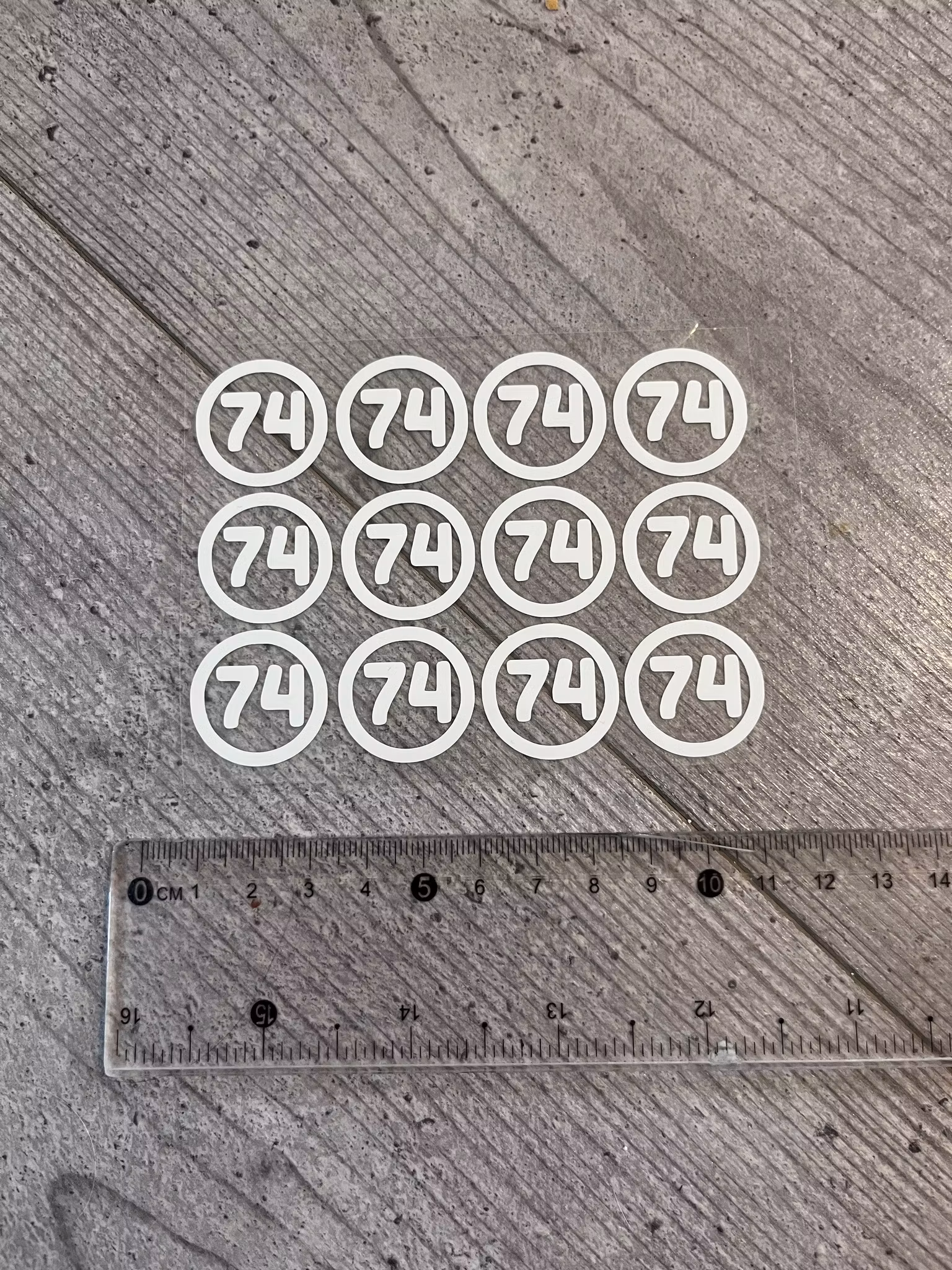 TEXTILTRYCK, STORLEK (74)