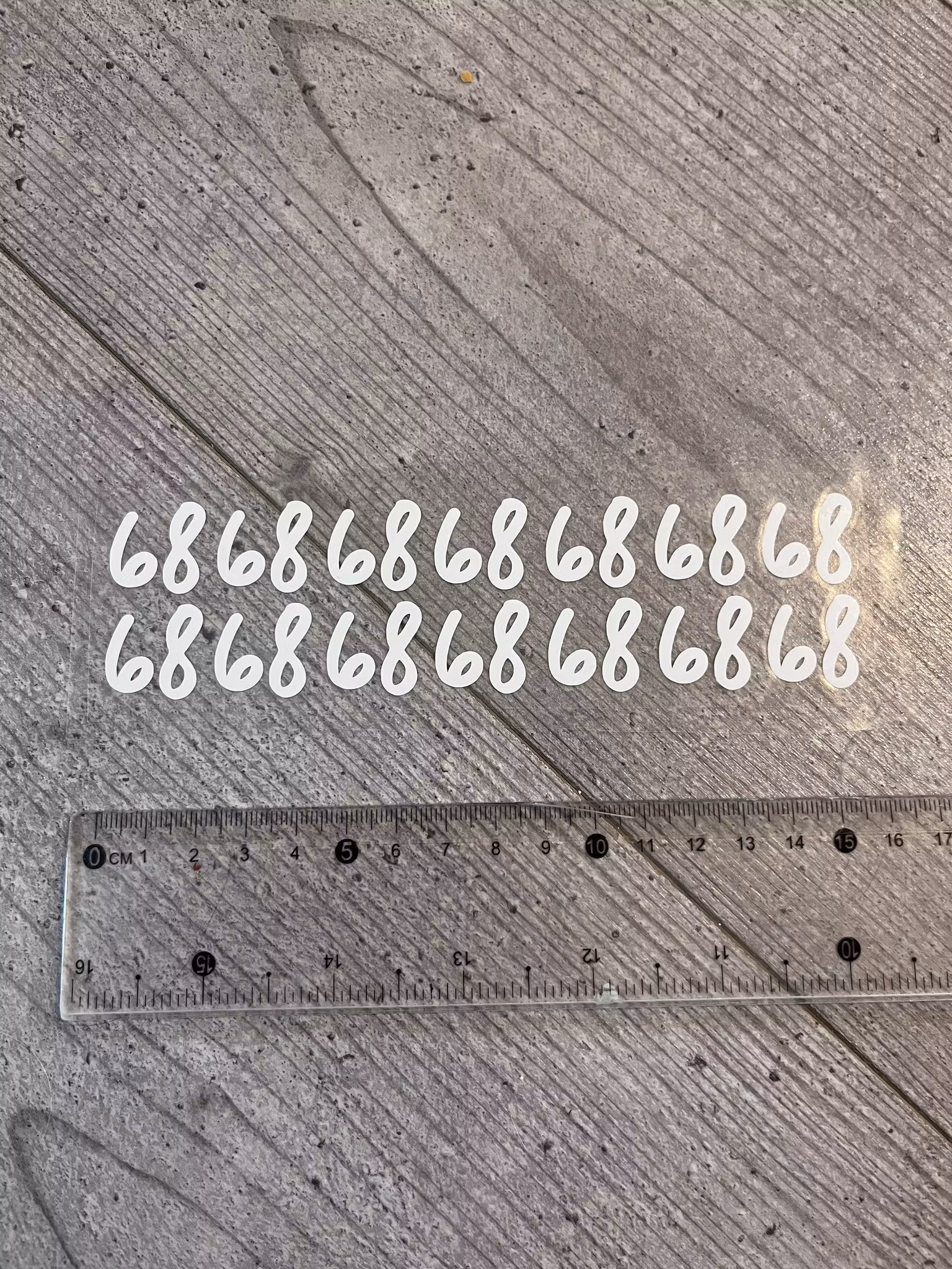 TEXTILTRYCK, STORLEK (68)