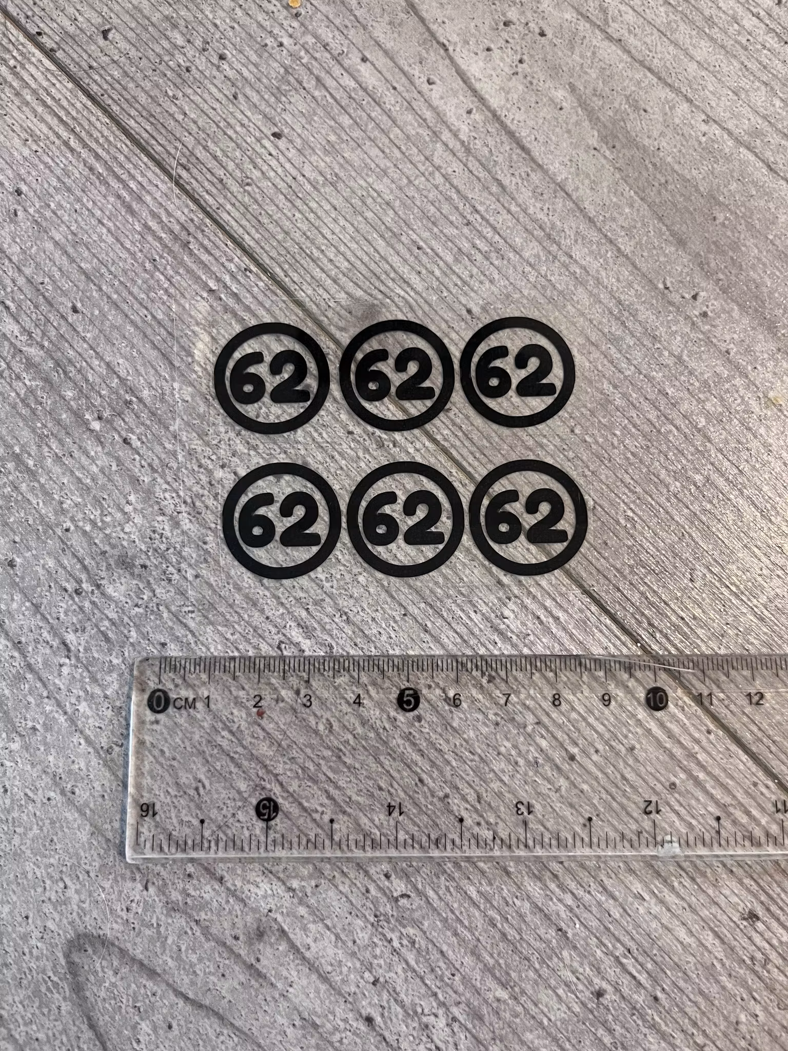 TEXTILTRYCK, STORLEK (62)