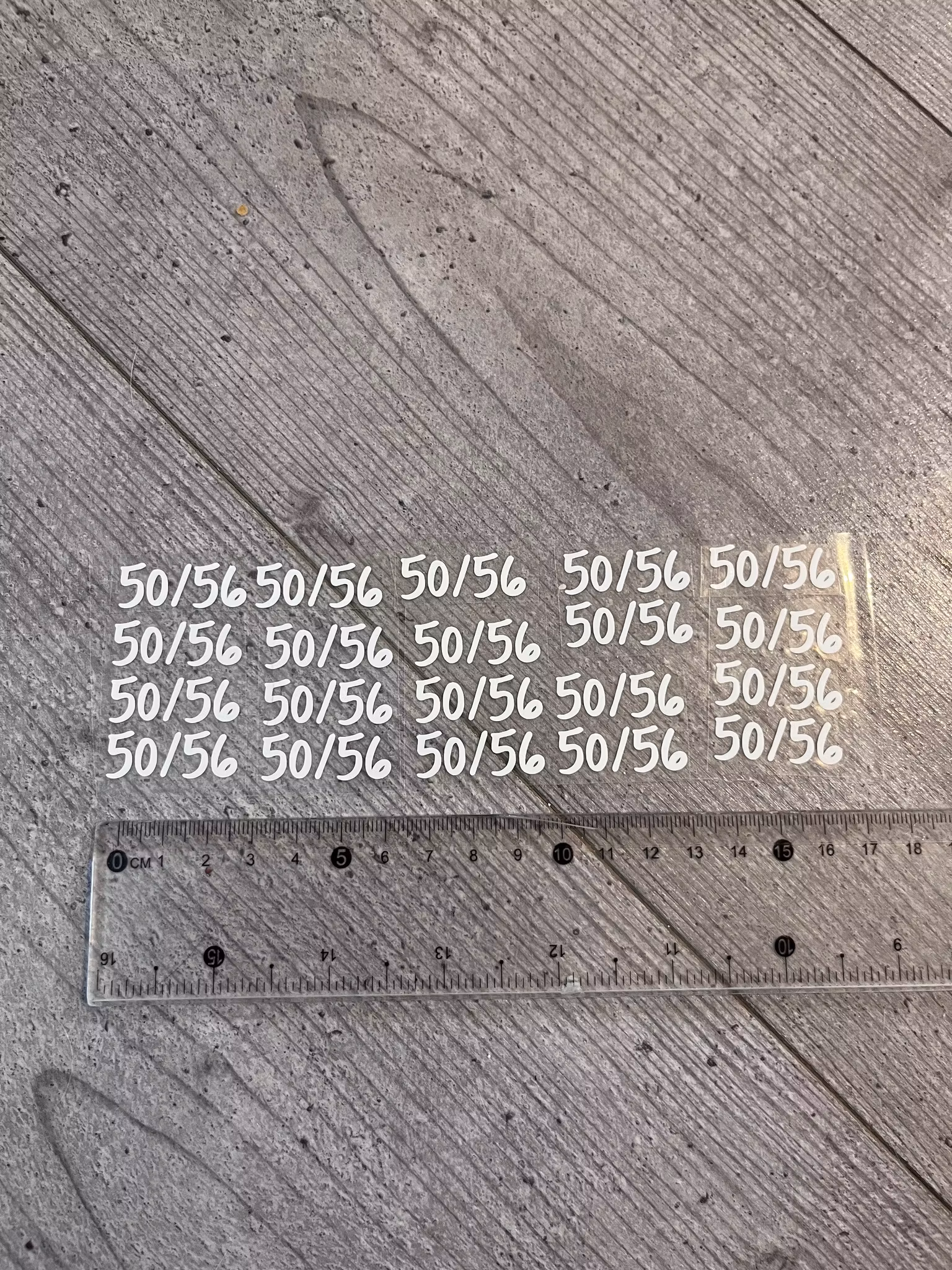 TEXTILTRYCK, STORLEK (50/56)