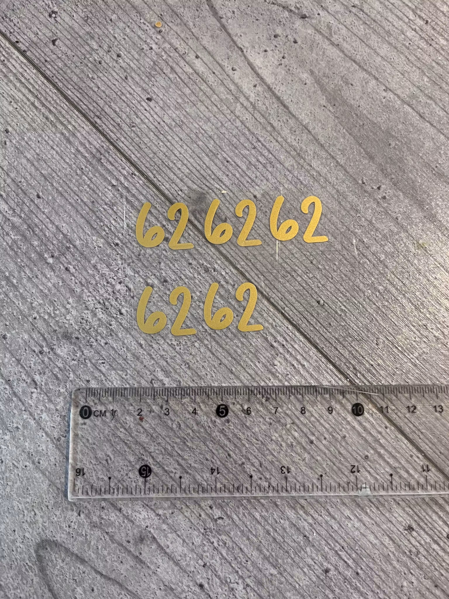 TEXTILTRYCK, STORLEK (62)