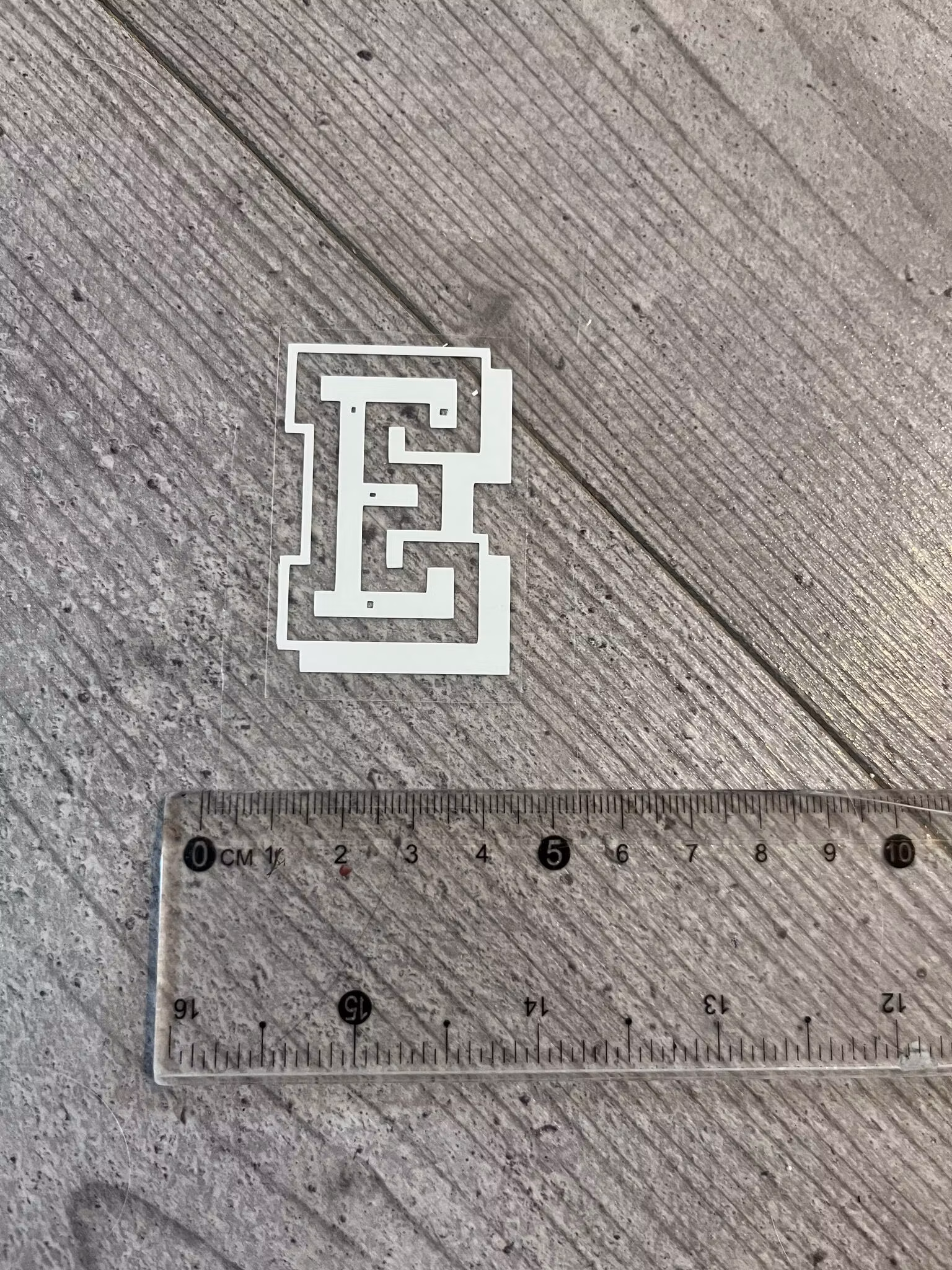 TEXTILTRYCK, BOKSTAV (E)