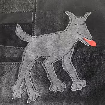 Liten Skinnväska med Varg motiv