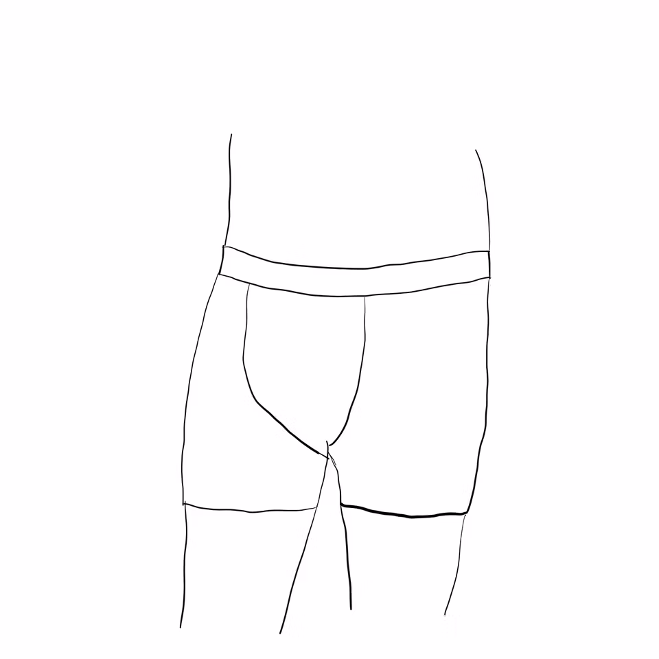 Handsydda ekologiska boxershorts med resår och dubbelfront – DeSYns Design