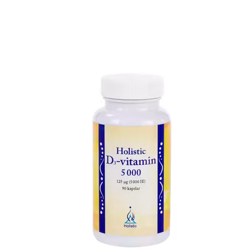 Holistic D3-vitamin 5000 IE 90 kapslar