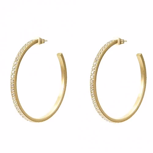 Bud To Rose Crown Hoop Örhängen- Guld
