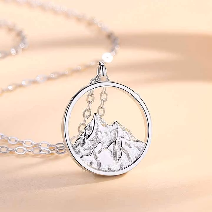 Fjällberlock med kjedja äkta silver