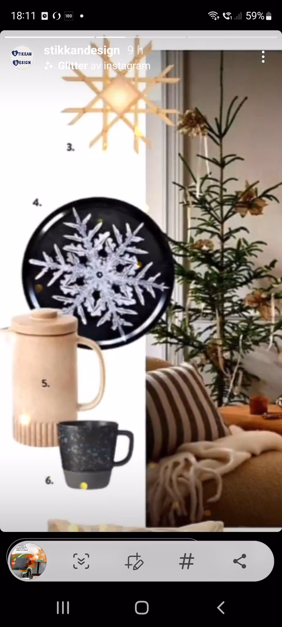 Bricka Snöflinga