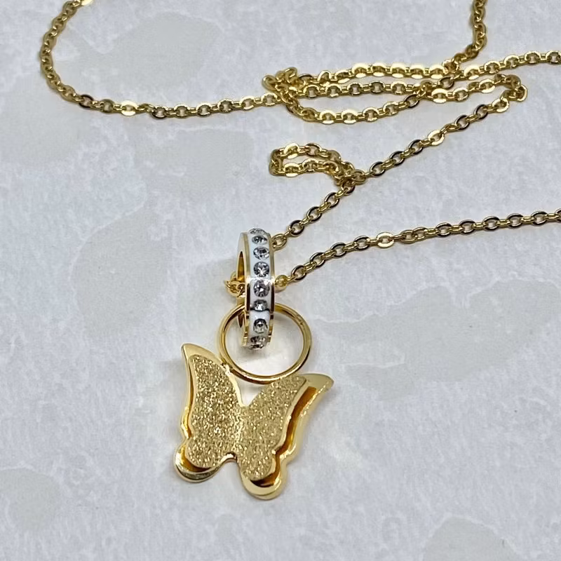 Halsband Fjäril magic gold