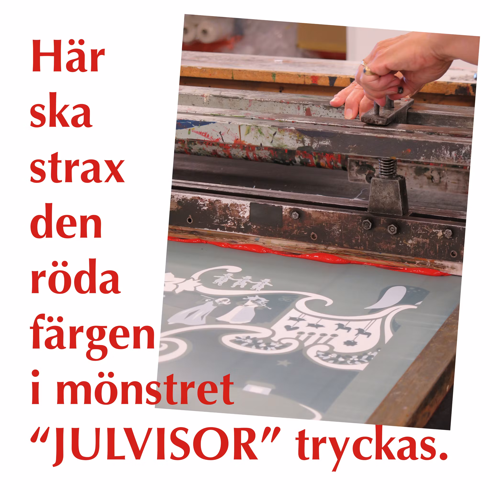 Handtryckt jullöpare Jämtland Julvisor Förboka!